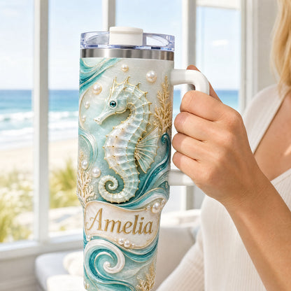 Personalized Seahorse Tumbler With Name