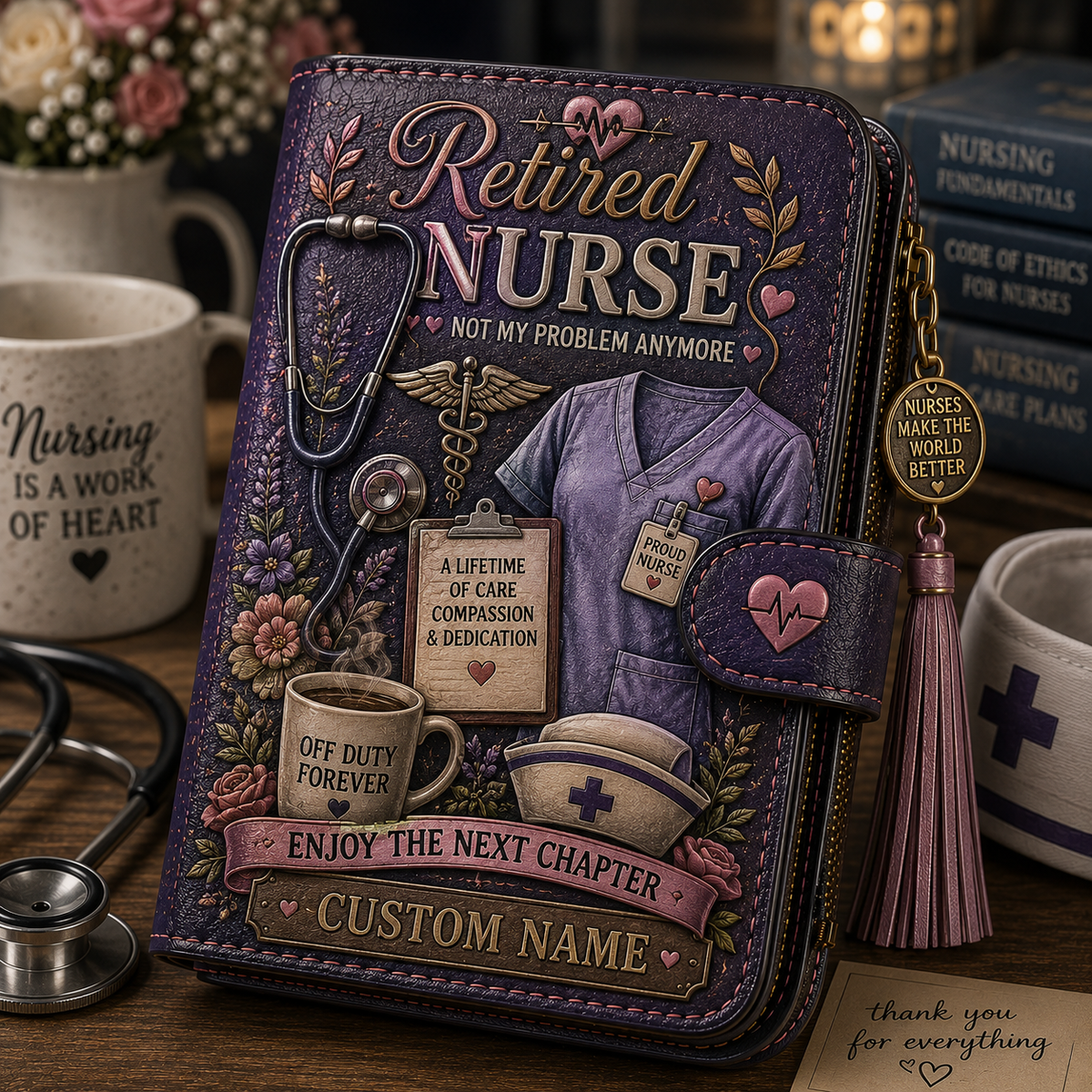 Personalized Retirement Wallet With Name – Custom Career Appreciation Gift