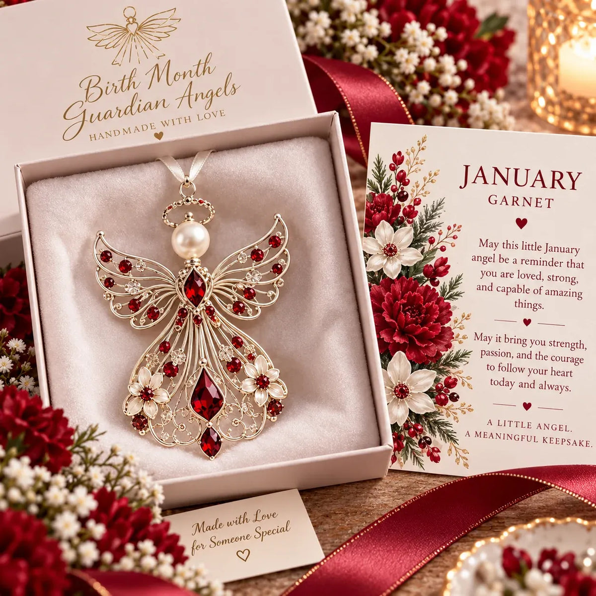 👼 Birth Month Guardian Angel | 12 Birthstone-Inspired Keepsakes for Meaningful Gifts ✨
