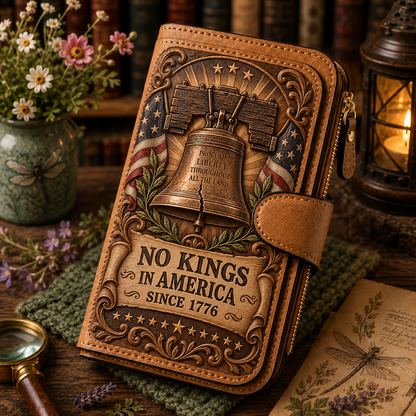 🦅 NO KINGS IN AMERICA Vintage Americana Wallet