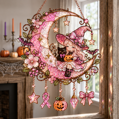 🎀 Pink Ghost Halloween Suncatcher 👻