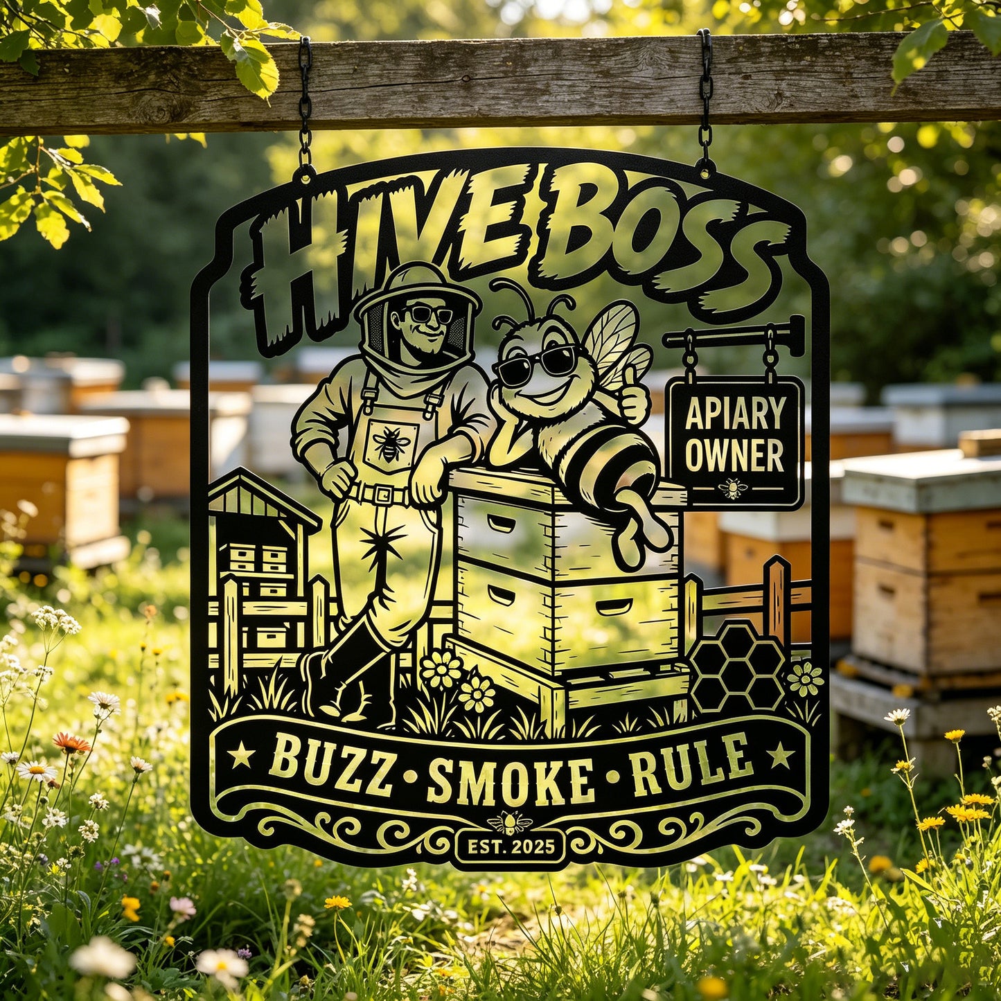 Funny Beekeeper Metal Sign