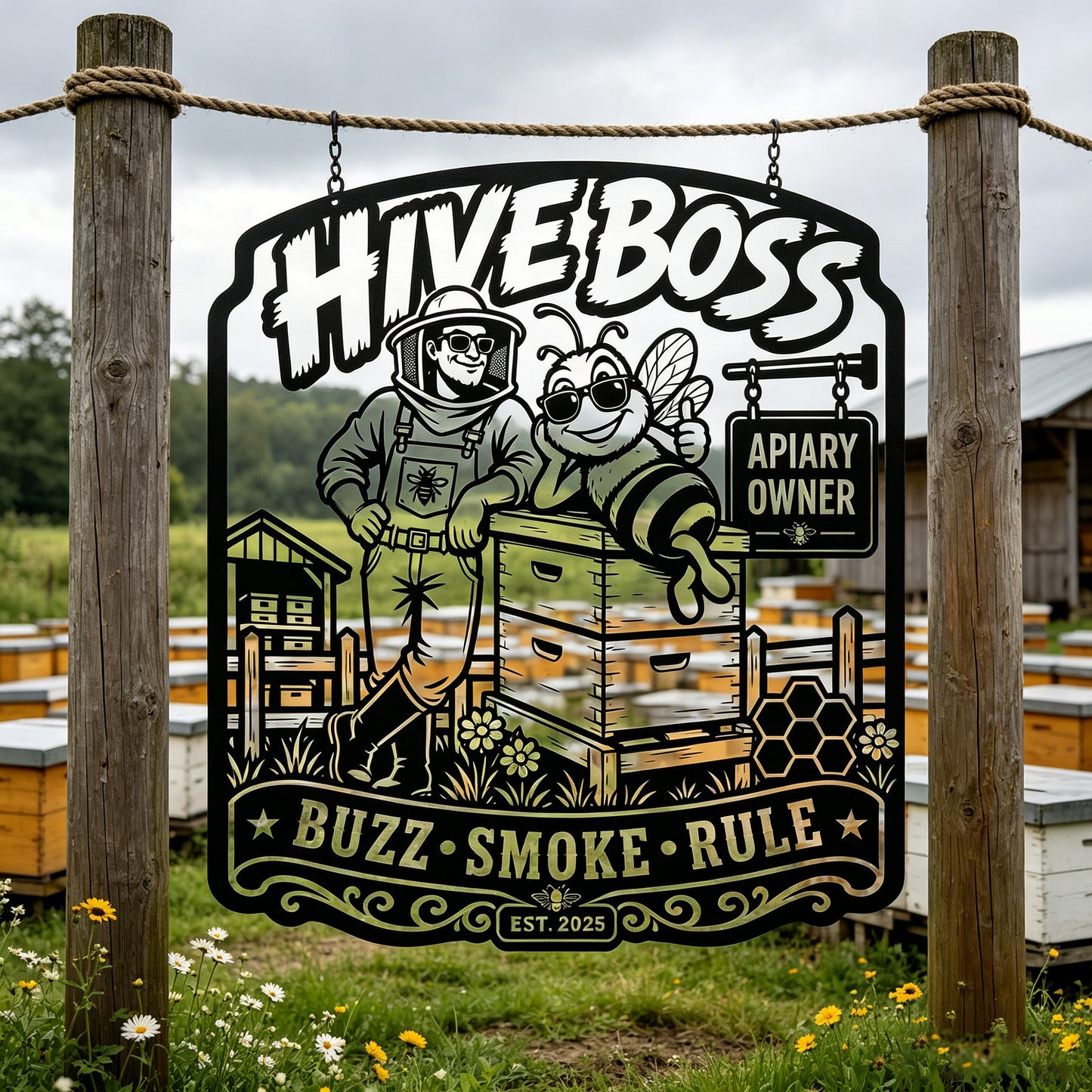 Funny Beekeeper Metal Sign