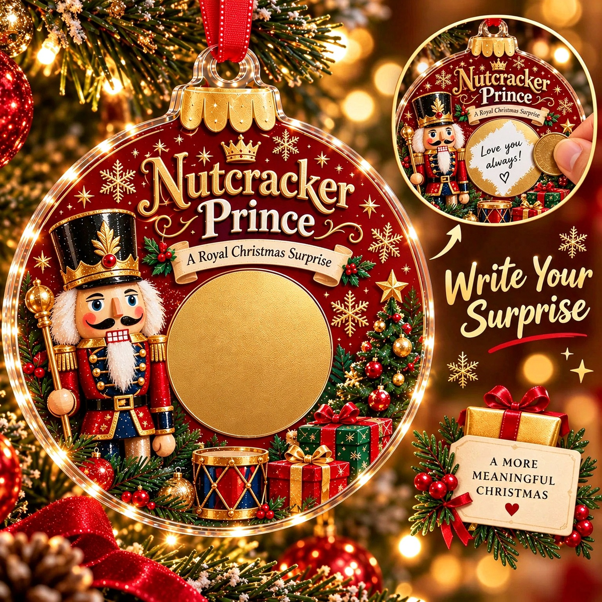 🎄 Scratch to Reveal Your Surprise! DIY Secret Message Christmas Ornament 🎁