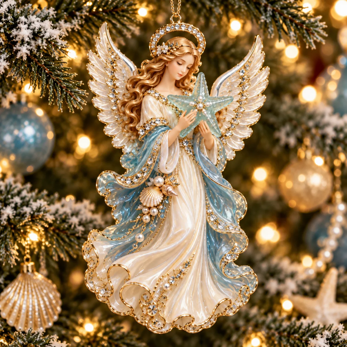 ✨ Angel Christmas Ornament Collection