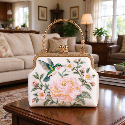 🌸 Carry a Little Garden — Vintage Floral Embroidered Handbag