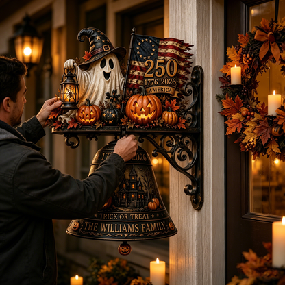 Personalized Halloween&250th Anniversary Metal Wall Doorbell