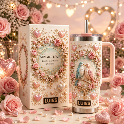 💕 Personalized Couples Love Birds Tumbler – A Sweet Gift Made Just for You