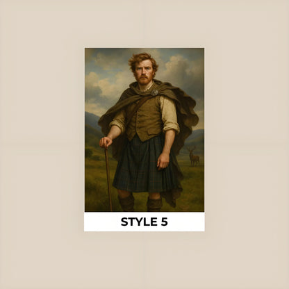Custom Portrait for Him in Kilt