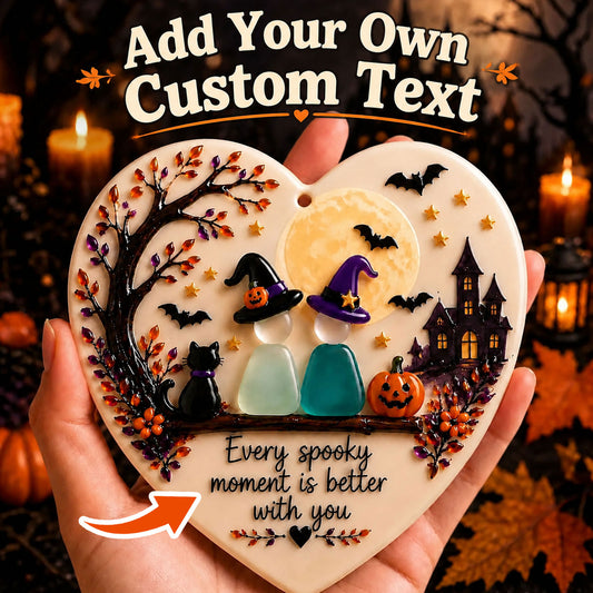 Personalized Halloween Love Keepsake – Custom Gift for Couples and Families 👻