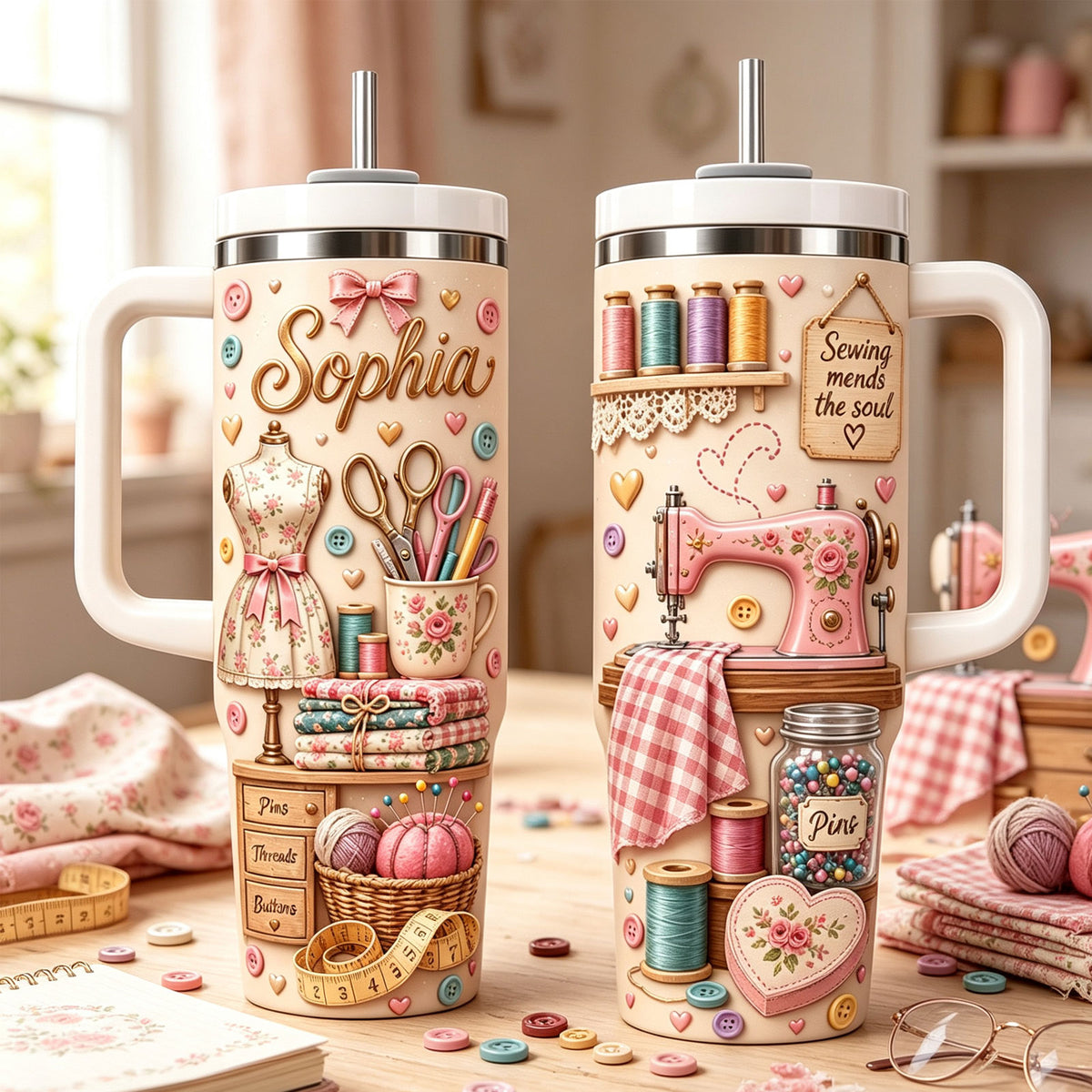 🥤 Personalized Sewing Lover Tumbler With Name🎁