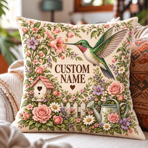 🌸 Personalized Garden Animal Pillow Cover