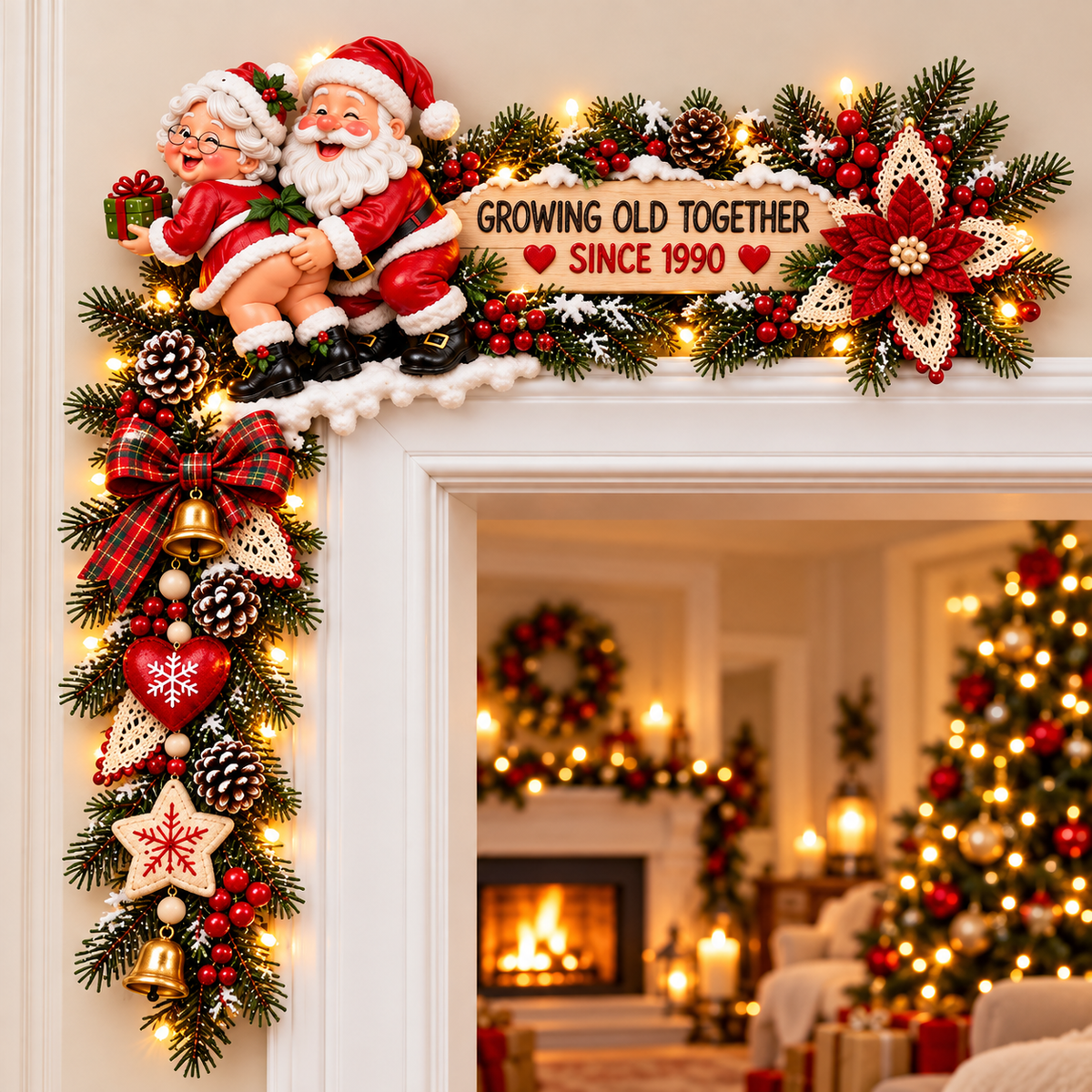 🎅Christmas Growing Old Together Door Corner Decoration