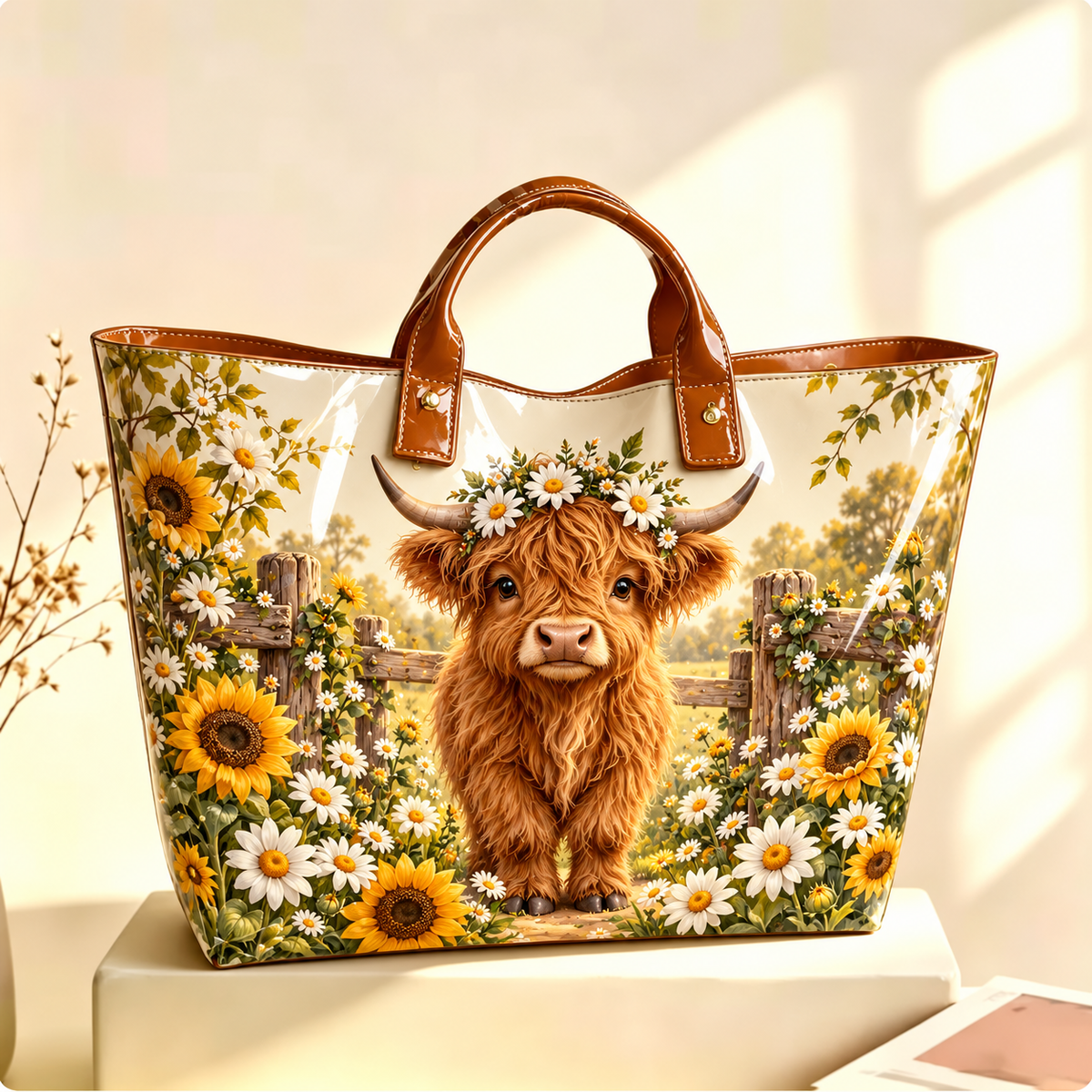🌸 Carry a Little Joy – Garden Animal Waterproof PVC Tote Bag