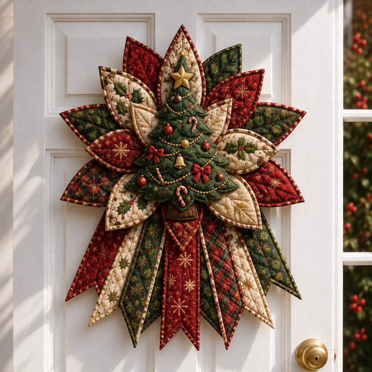 🎉Festive Quilted Christmas Door Hanging DIY Sewing Kit🎄