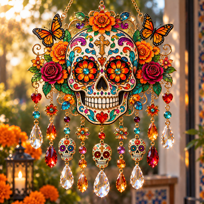 🌼 Día de los Muertos Crystal Suncatcher