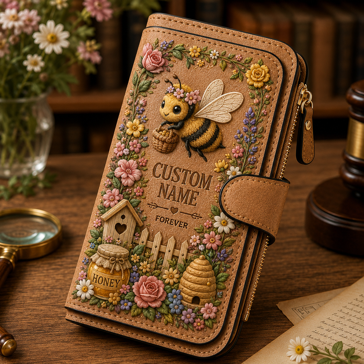 🌸 Personalized Garden Wallet - Perfect Gift For Her 🌿