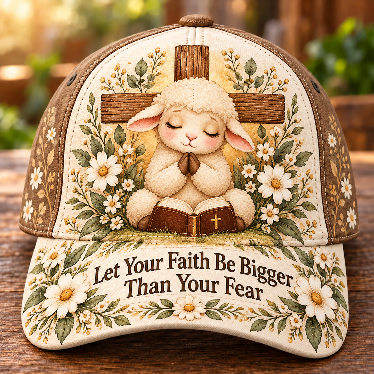Christian Lamb Floral Baseball Cap – Wear Your Faith, Carry Your Hope