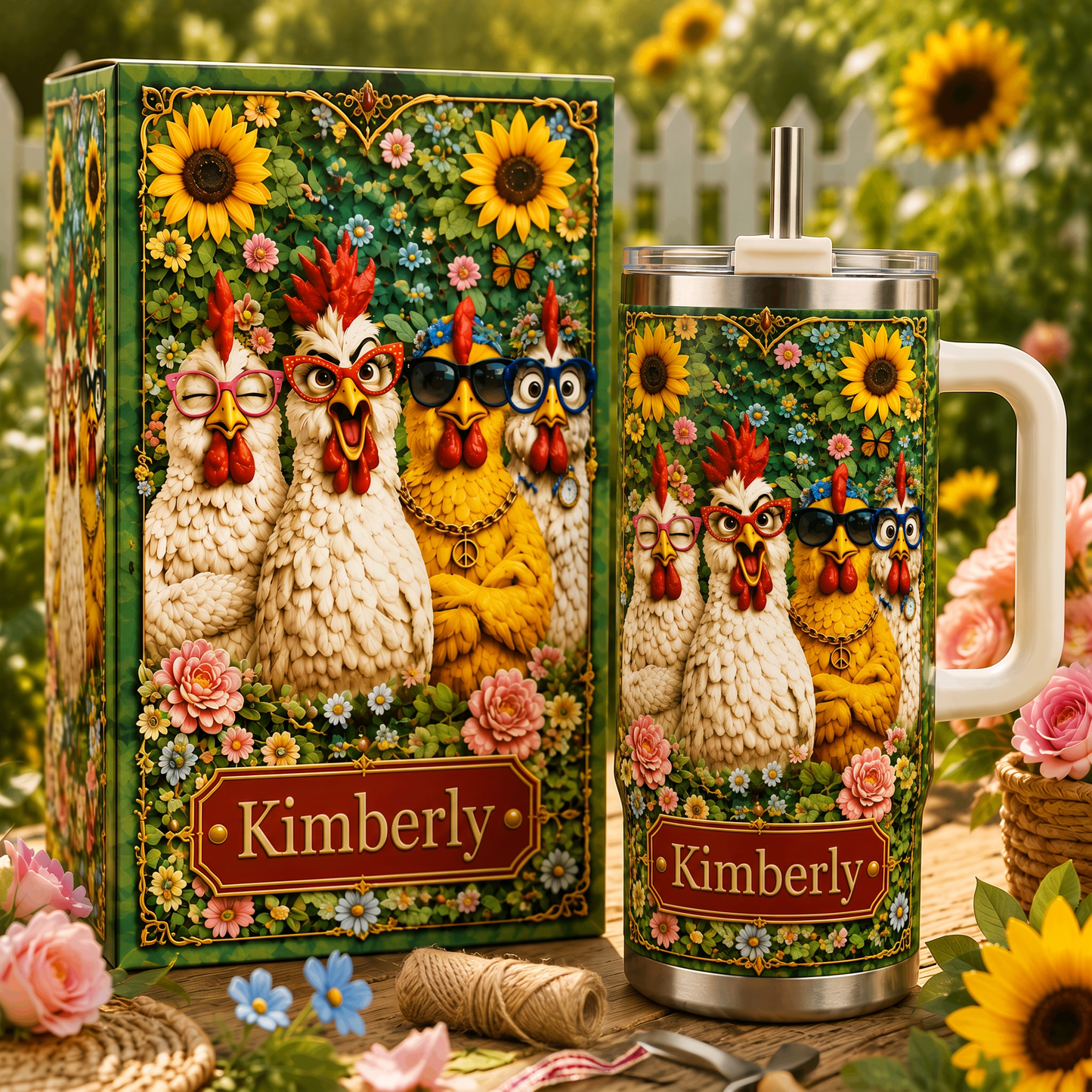 Custom Chicken Mom Tumbler Gift For Chicken Lovers
