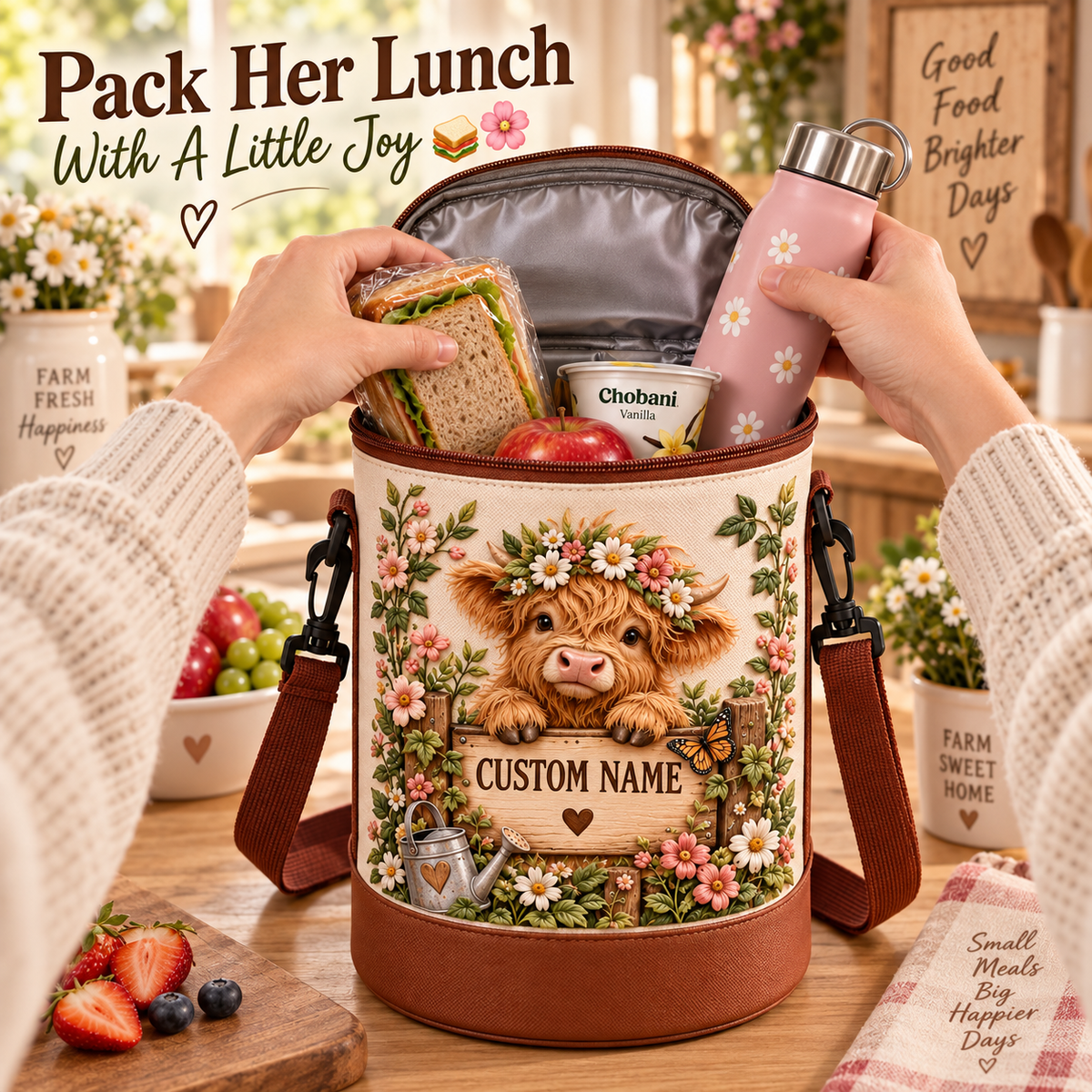 Personalized Garden Lunch Bag 🌸🥪💖