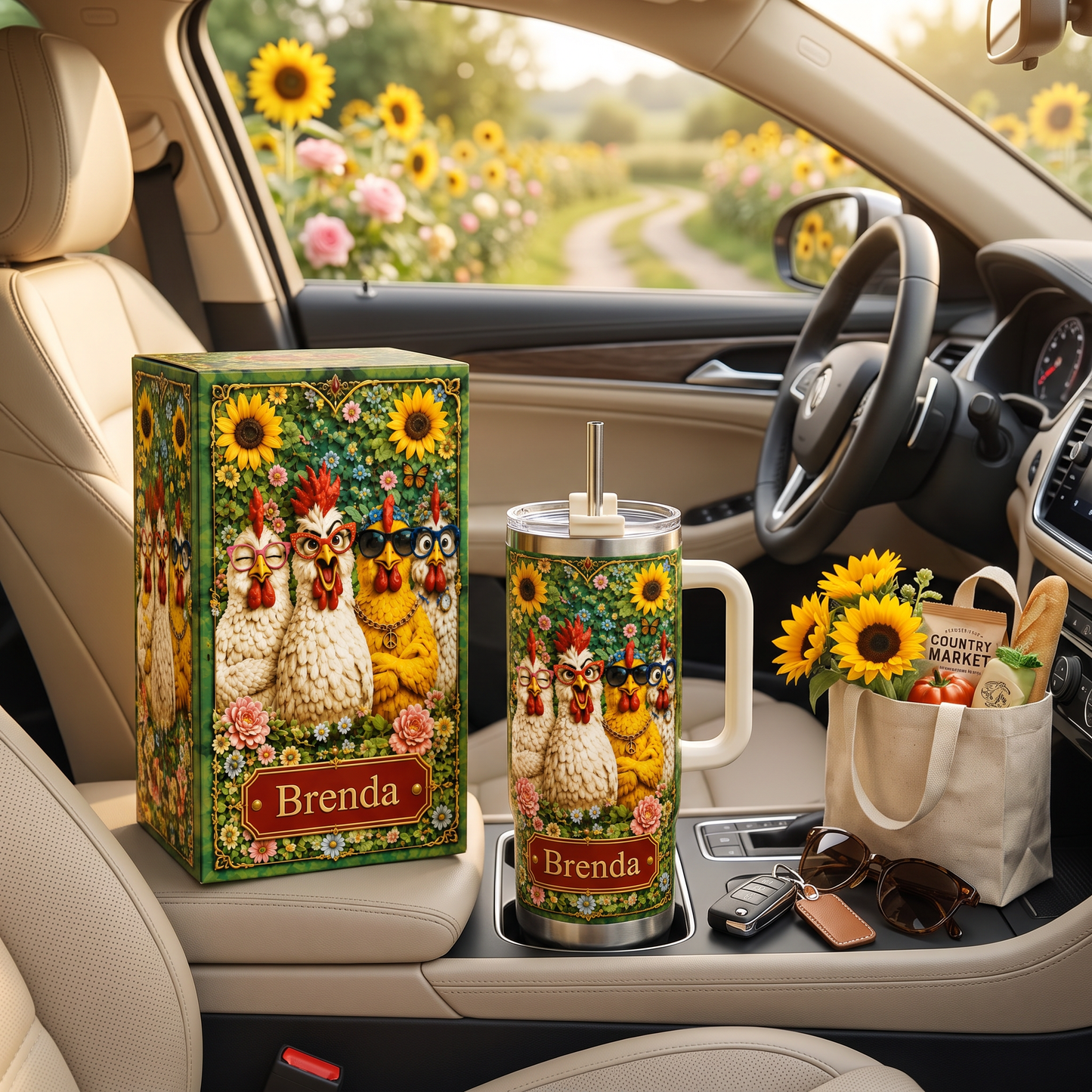 Custom Chicken Mom Tumbler Gift For Chicken Lovers