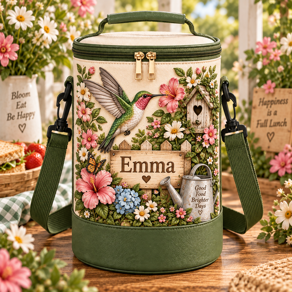 Personalized Garden Lunch Bag 🌸🥪💖