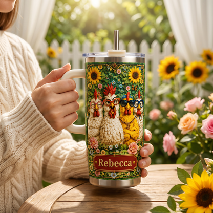 Custom Chicken Mom Tumbler Gift For Chicken Lovers