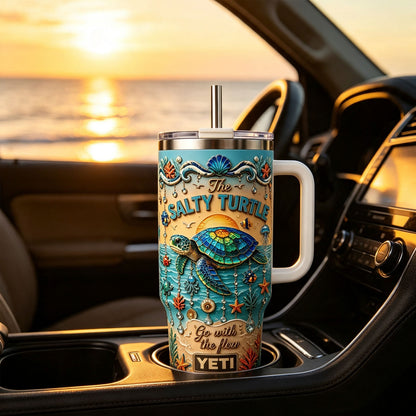 Personalized Sea Turtle Ocean Tumbler With Name