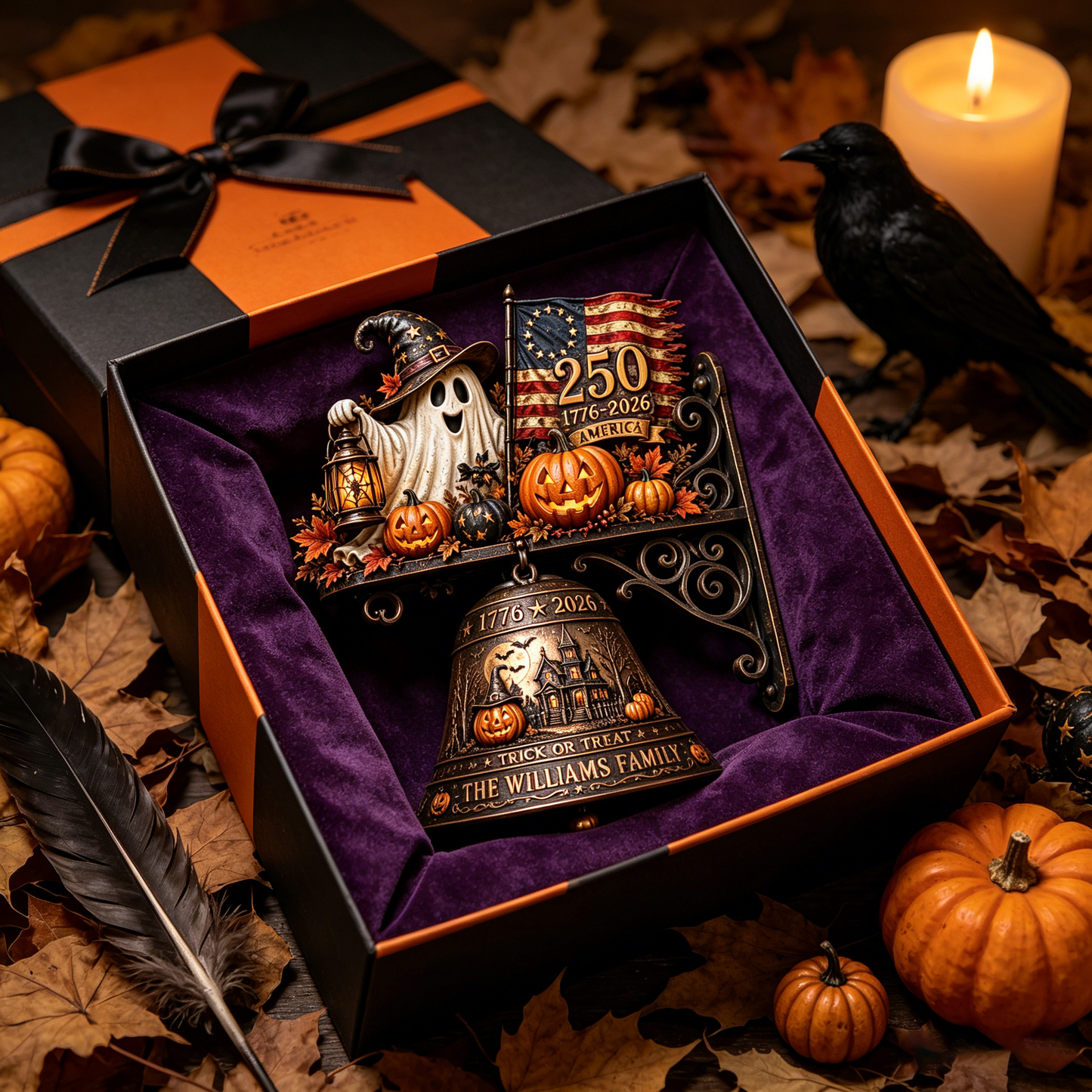 Personalized Halloween&250th Anniversary Metal Wall Doorbell