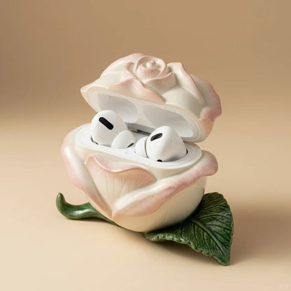 🌹 Custom Name Forever Love Rose Earbuds Case – Elegant, Unique, Unforgettable