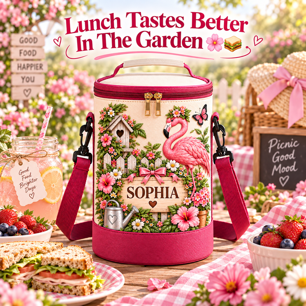 Personalized Garden Lunch Bag 🌸🥪💖
