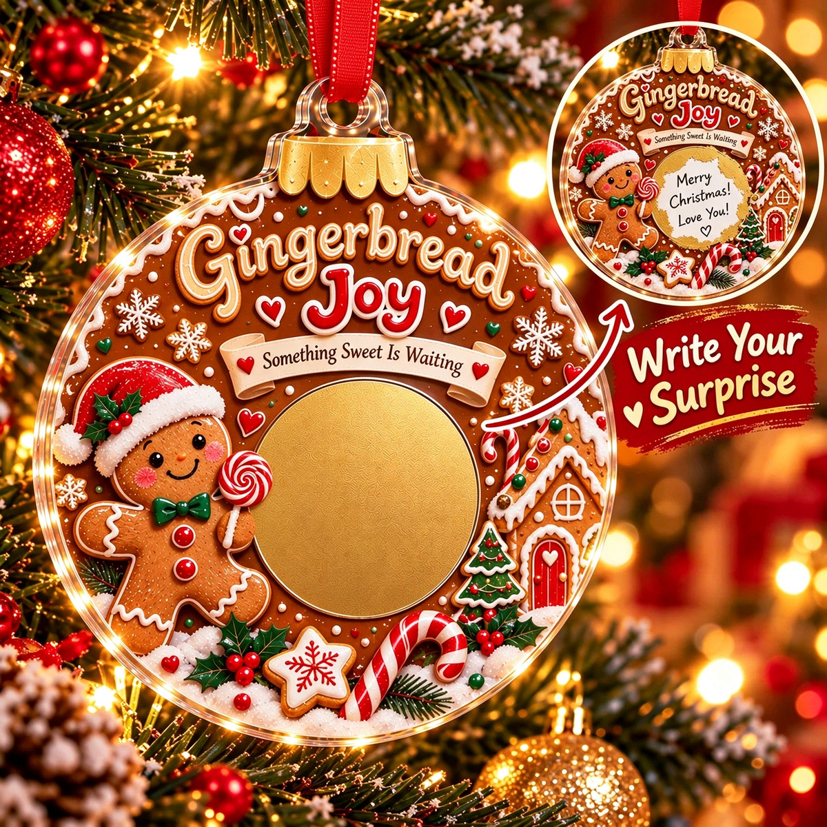 🎄 Scratch to Reveal Your Surprise! DIY Secret Message Christmas Ornament 🎁