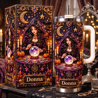 Personalized Witch Fortune Teller Halloween Tumbler