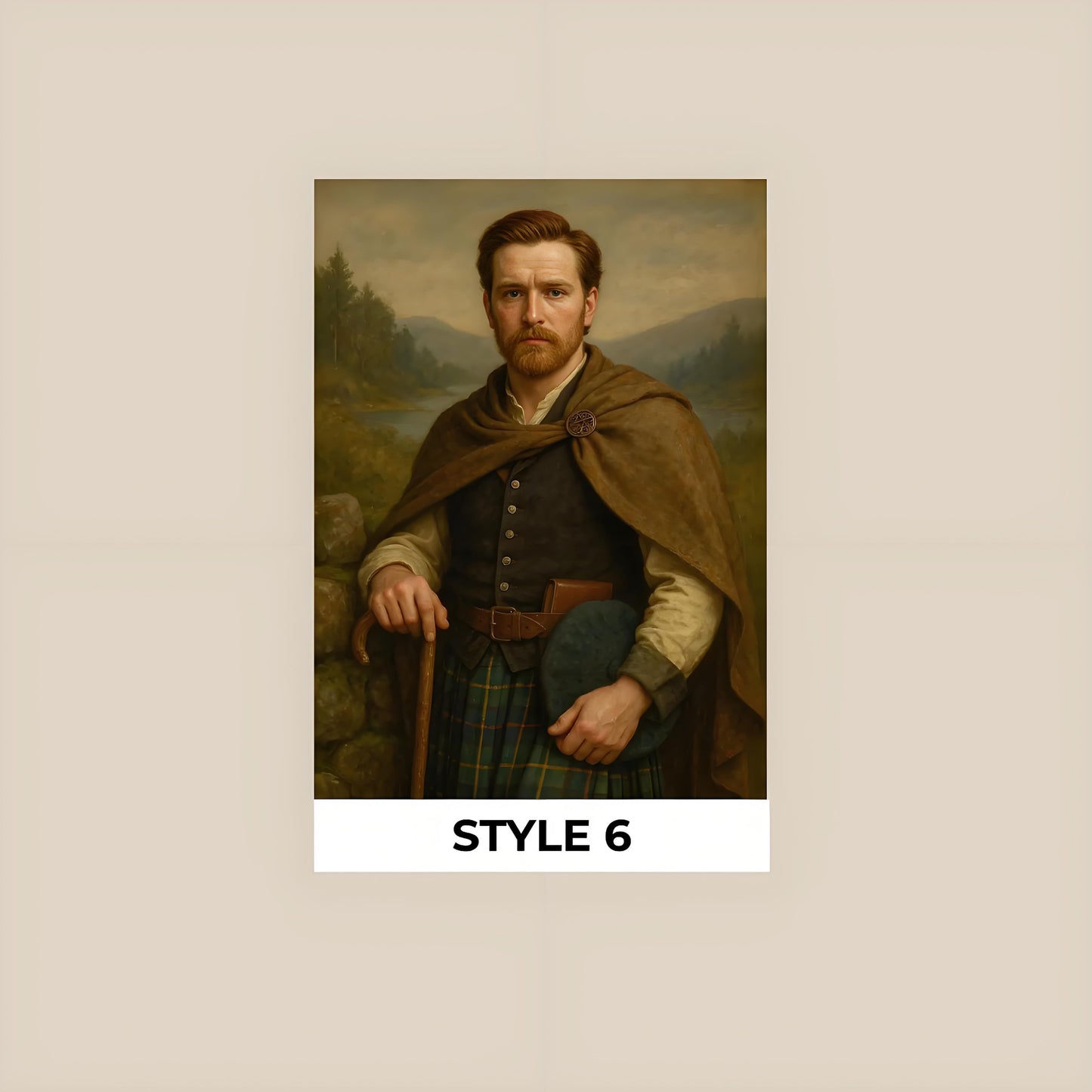 Custom Portrait for Him in Kilt