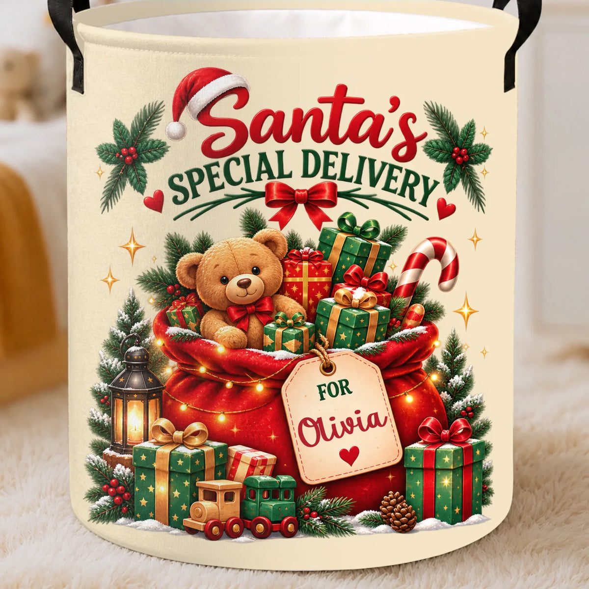 🎅 Personalized Christmas Santa’s Special Delivery Basket - Gifts For Kids