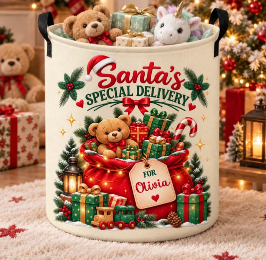 🎅 Personalized Christmas Santa’s Special Delivery Basket - Gifts For Kids