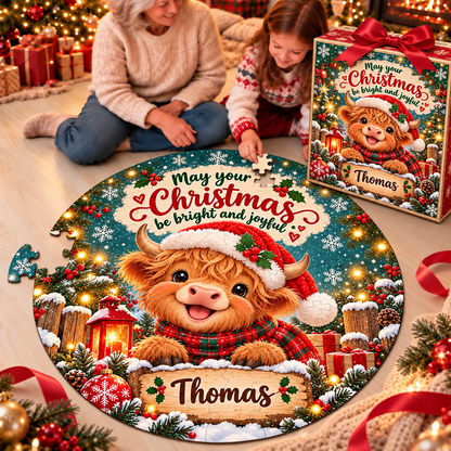 🧩Personalized Christmas Puzzle Gift Set – Custom Name Holiday Keepsake Puzzle🎄