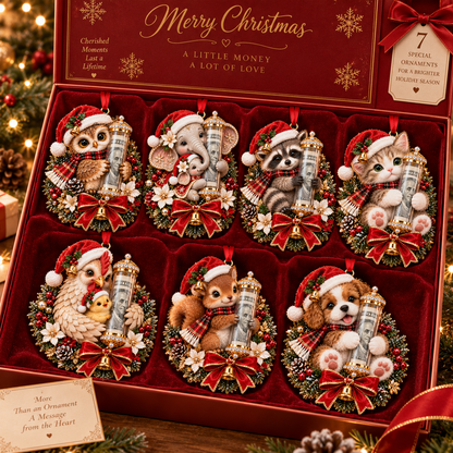 🎁Christmas Cute Animal Cash Gift Ornament – Holiday Tree Decoration🎄💵