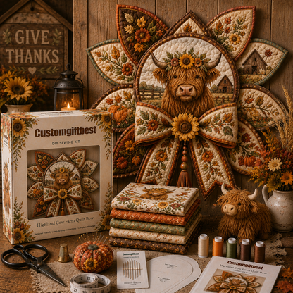 Thanksgiving Quilt Bow DIY Sewing Kit