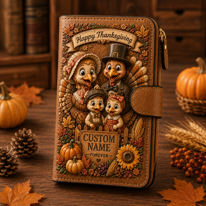 Personalized Thanksgiving Turkey Wallet