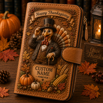 Personalized Thanksgiving Turkey Wallet