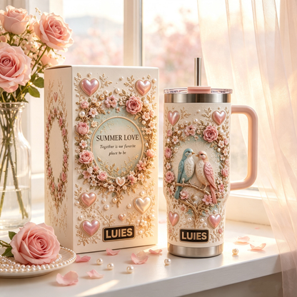 💕 Personalized Couples Love Birds Tumbler – A Sweet Gift Made Just for You