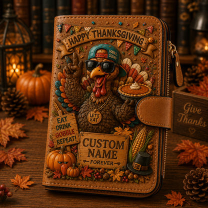 Personalized Thanksgiving Turkey Wallet