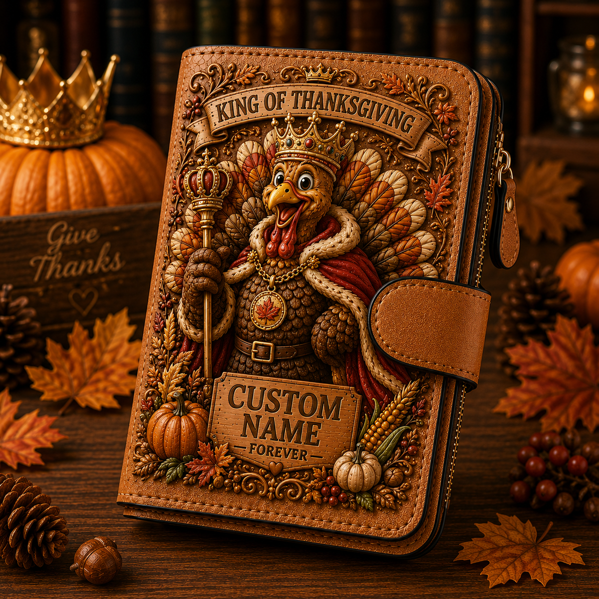 Personalized Thanksgiving Turkey Wallet