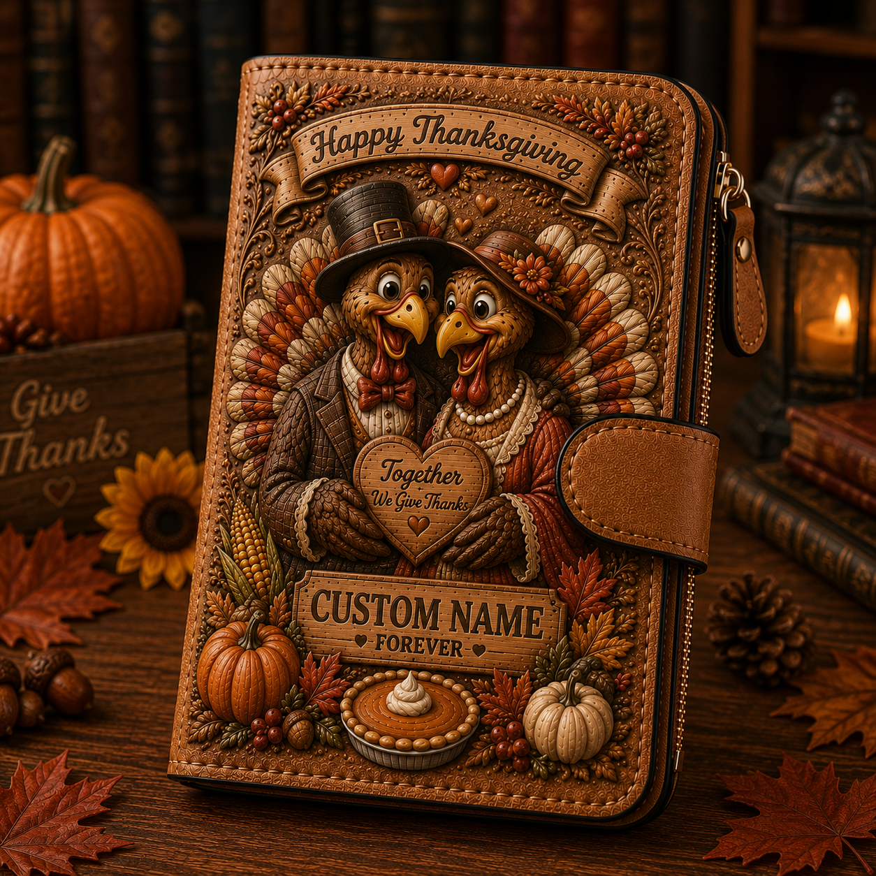 Personalized Thanksgiving Turkey Wallet