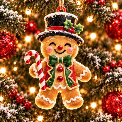 6-Piece Gingerbread Christmas Ornament Collection – Adorable  Gingerbread Family, Couple & Holiday Characters | Festive Christmas Tree Hanging Decorations, Sweet Family Keepsake Gifts