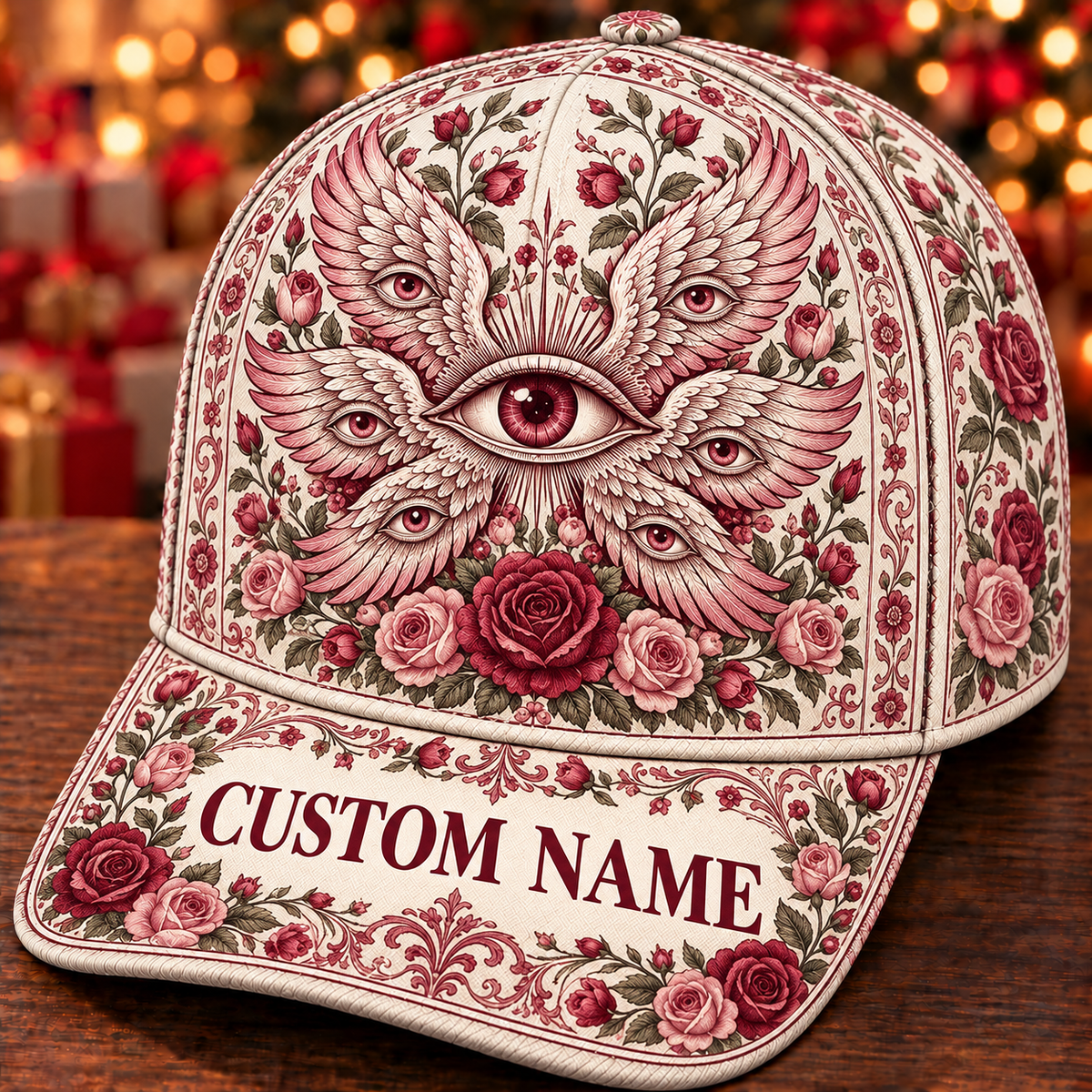 👁️✨Personalized Angel Eye Baseball Cap – Vintage Art, Your Name