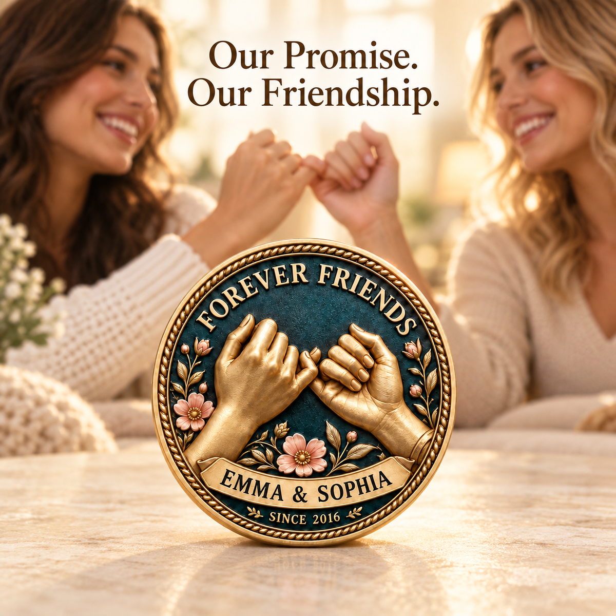 Personalized Forever Friends Coin – Best Friend Keepsake Gift