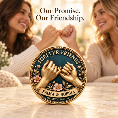 Personalized Forever Friends Coin – Best Friend Keepsake Gift