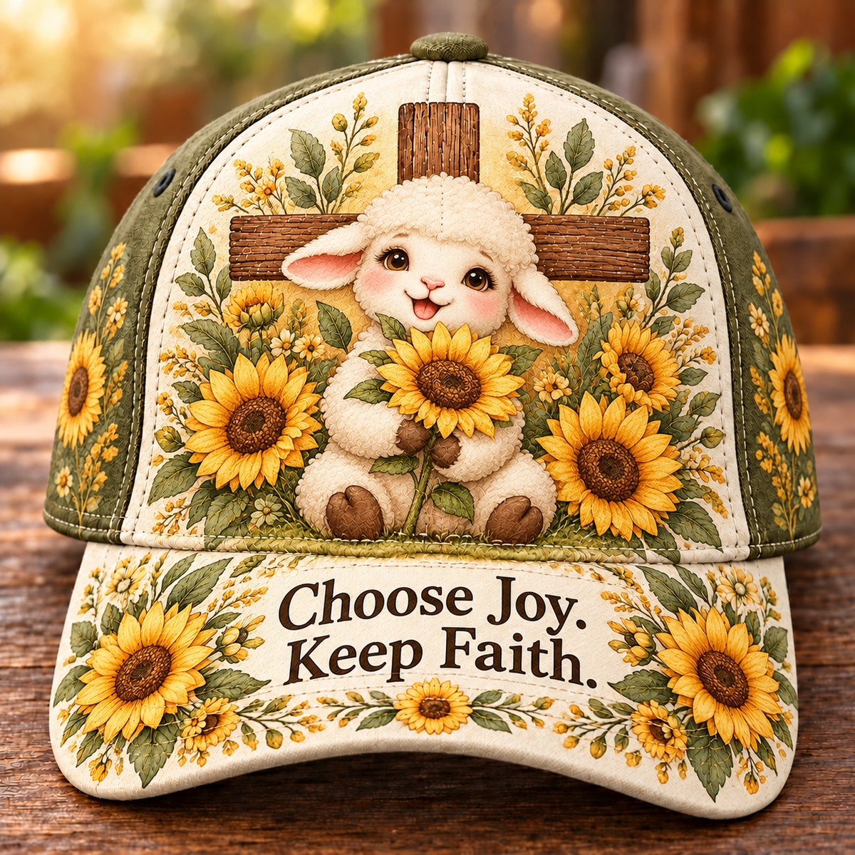 Christian Lamb Floral Baseball Cap – Wear Your Faith, Carry Your Hope